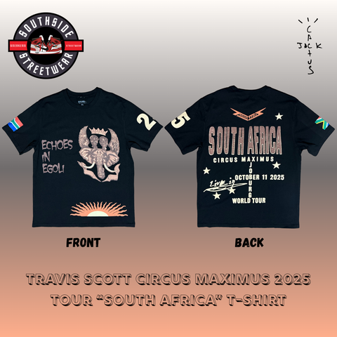Travis Scott Circus Maximus 2025 Tour "South Africa” T-Shirt