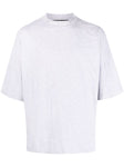 Palm Angels Neck Logo Oversized T-Shirt - Grey