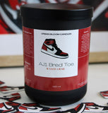 AJ1 Bred Toe Candle Jar